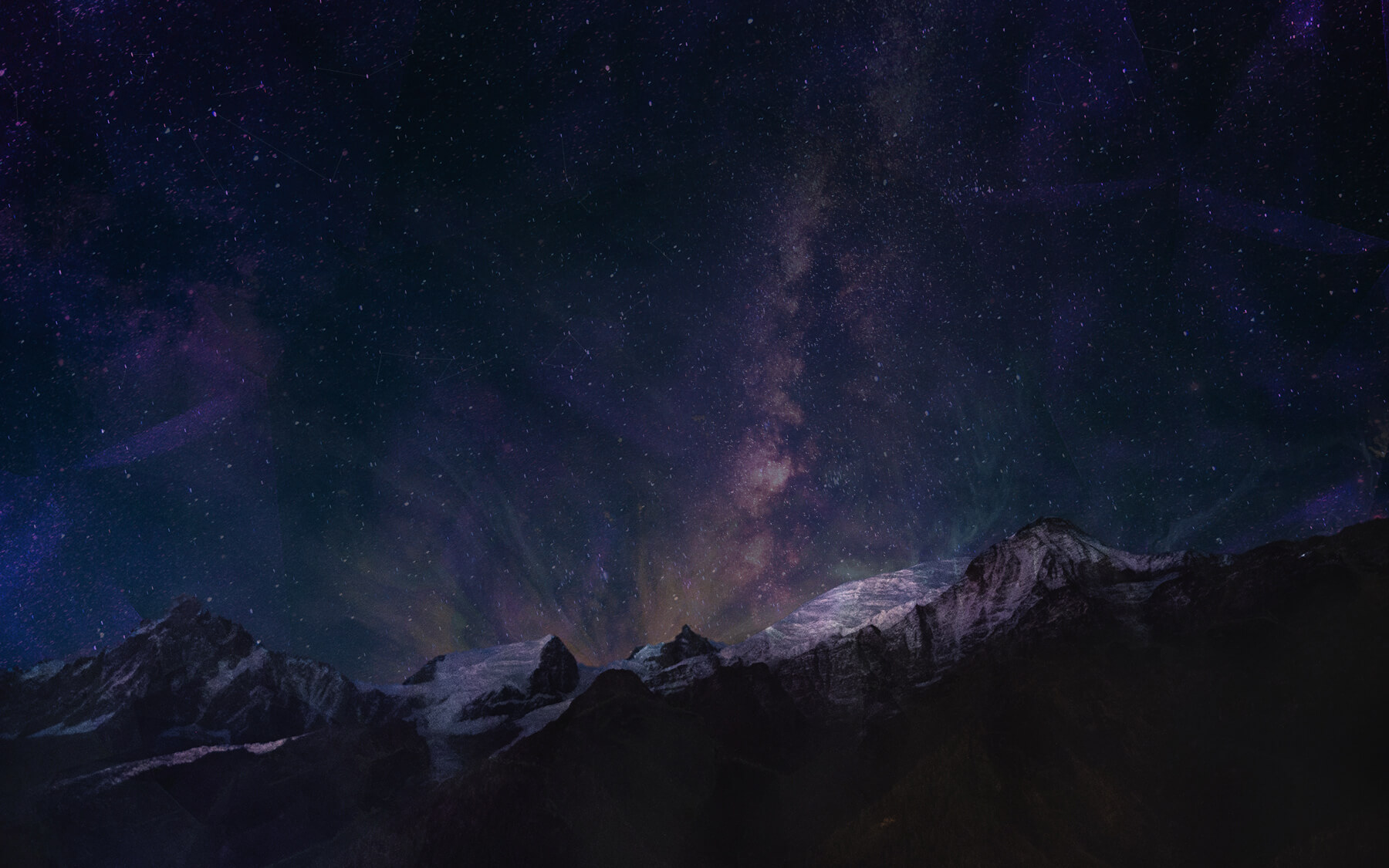 WebCull homepage starry night background with a mountain ridge