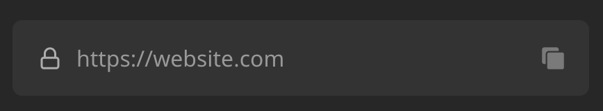 WebCull showing an HTTPS lock for a saved bookmark